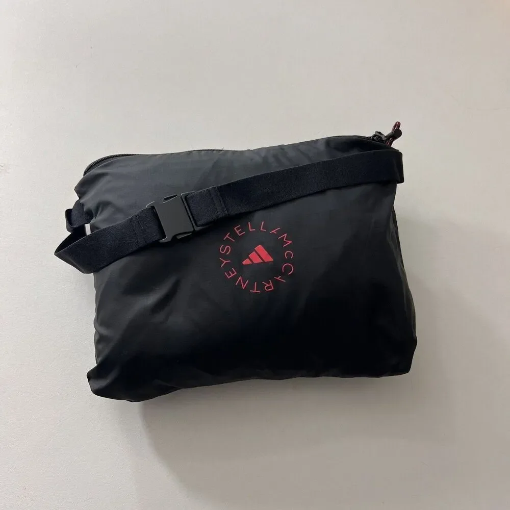 Stella McCartney Adidas‎ Jacket Women’s XS Black Windbreaker Hooded Packable